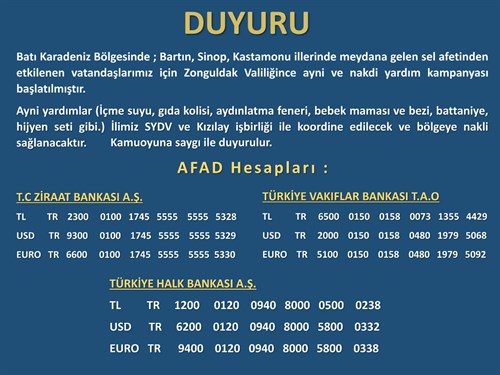 Sel Afeti Yardım Kampanyası
